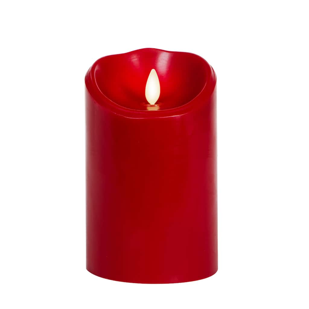red luminara pillar candles